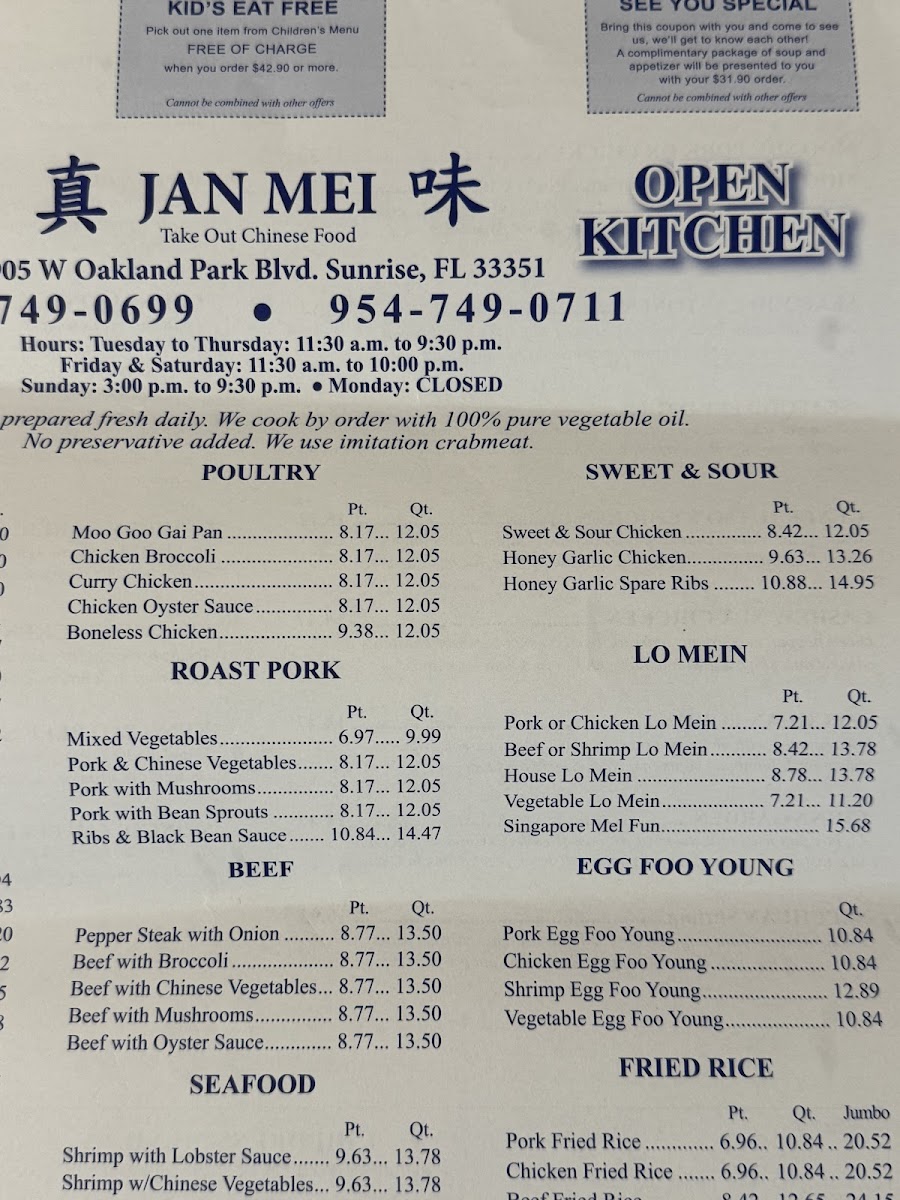Menu Jan Mei Chinese Takeout & Delivery-4